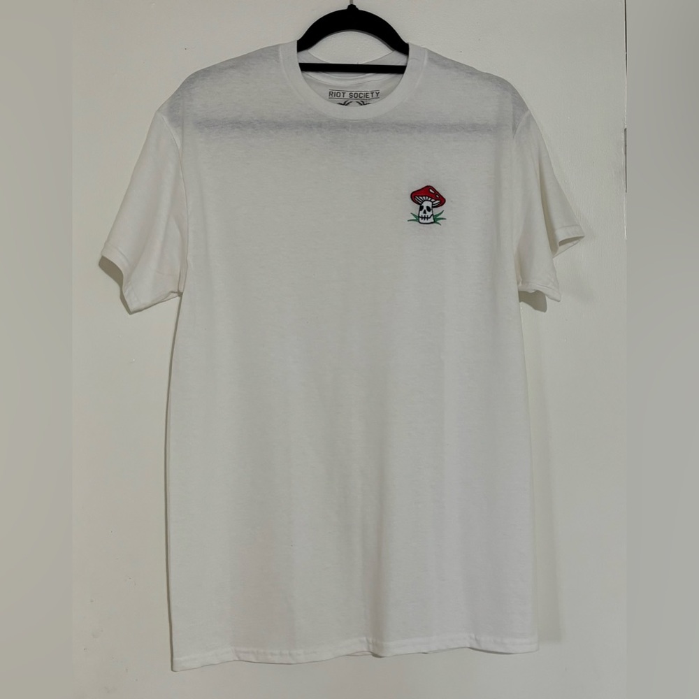 Mushroom  Embroidered T-Shirt